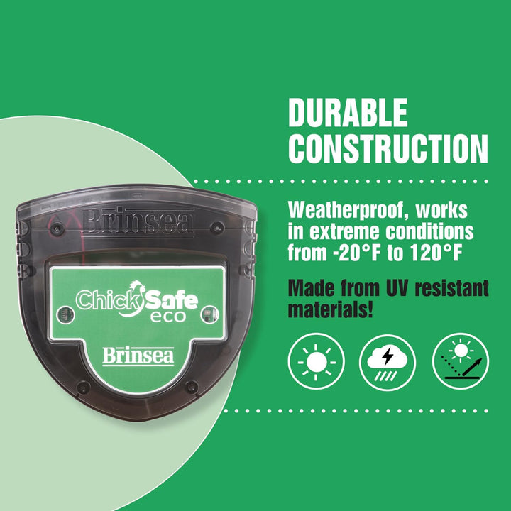 Brinsea Produkte ChickSafe Eco Automatischer Hühnerstall Türöffner, Grün