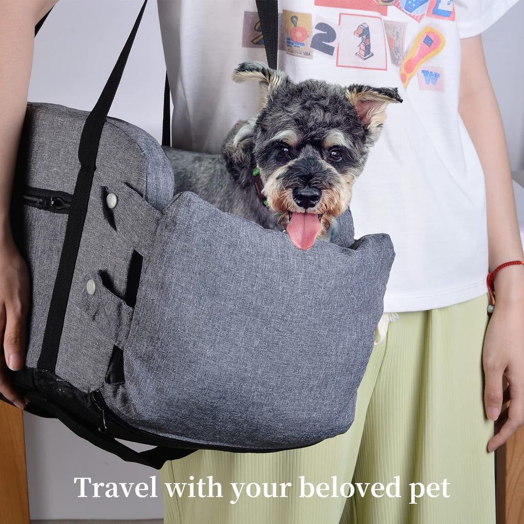 Litthing Autositz für Hunde, Konsolensitzerhöhung für Haustiere mit festem Klettverschluss und verst