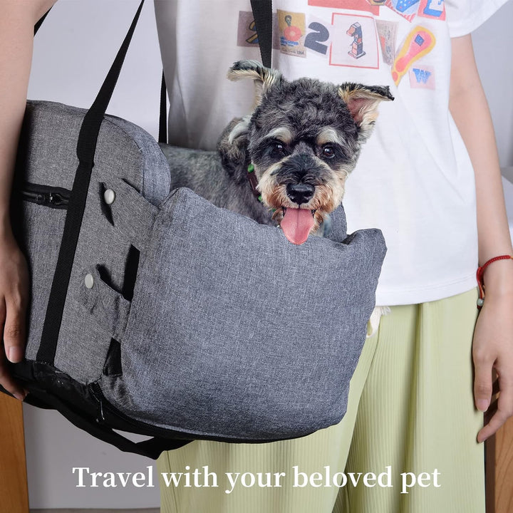 Litthing Autositz für Hunde, Konsolensitzerhöhung für Haustiere mit festem Klettverschluss und verst