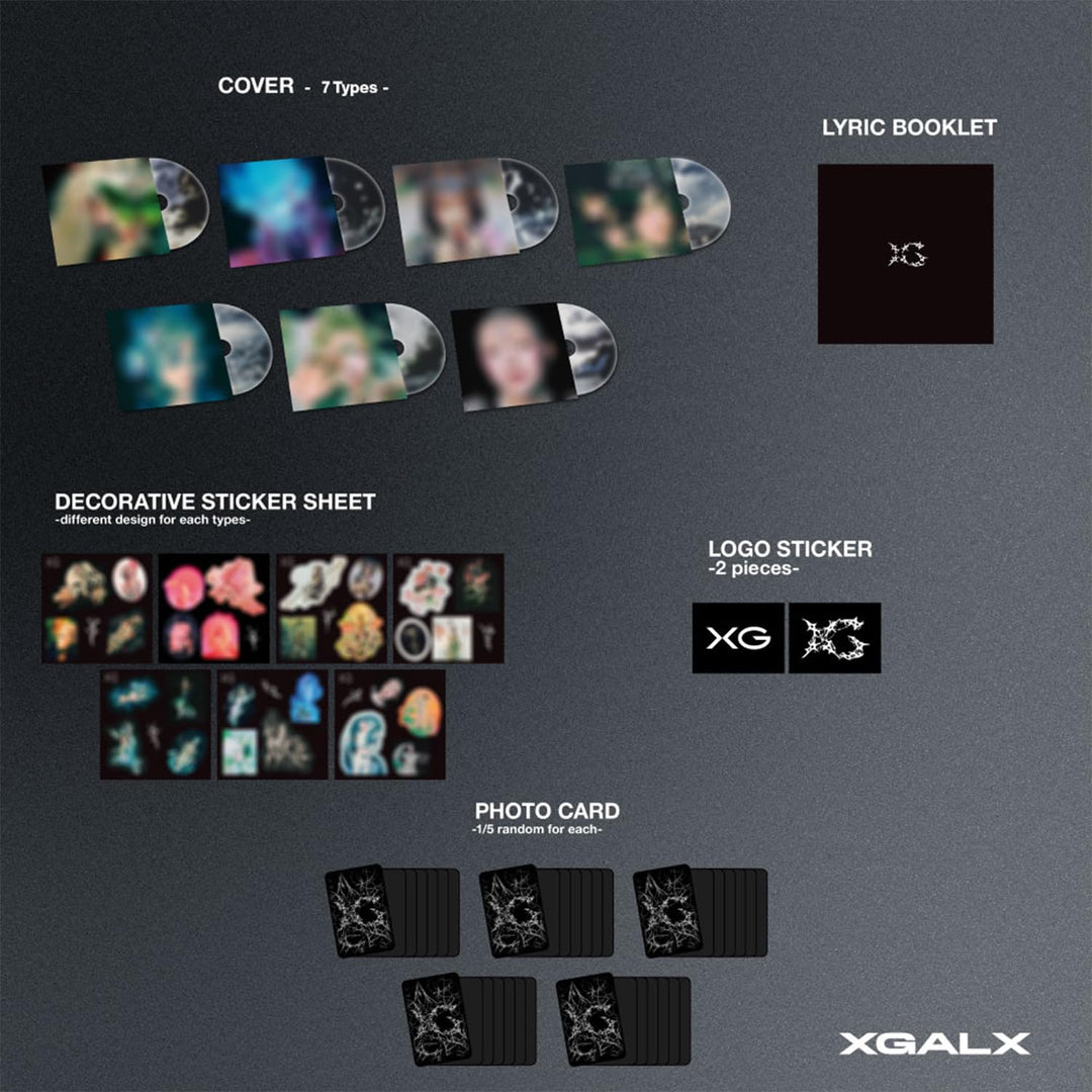 XG - 2nd Mini Album [AWE] (Solo Ver. / Random) Cover + CD + Lyric Booklet + Logo Sticker + Photo Car