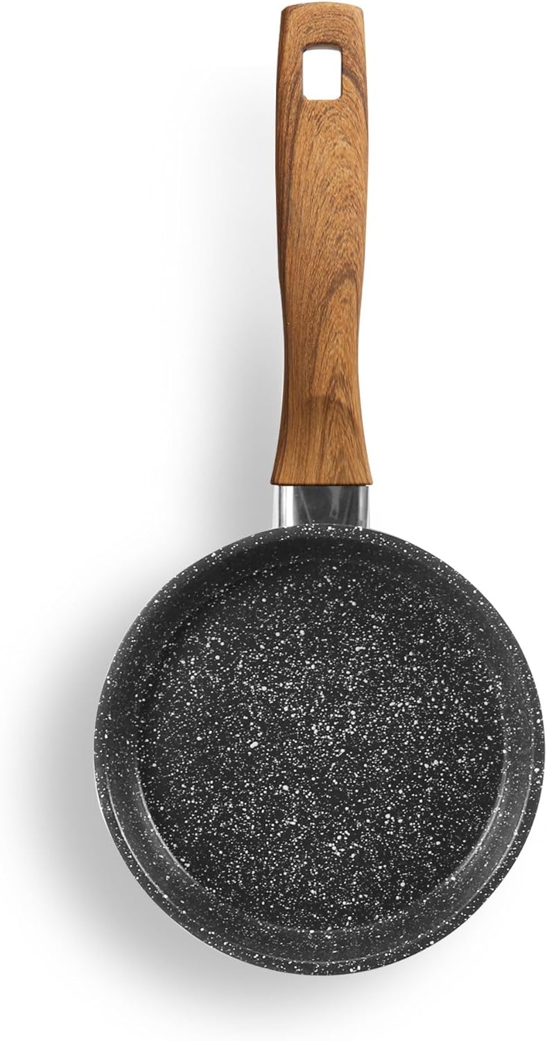 STONELINE Back to Nature Bratpfanne, 14 cm, antihaftbeschichtete Pfanne mit echten Steinpartikeln, a