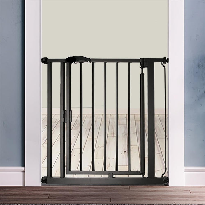 Bettacare Automatisch Schliessendes Treppengitter, 61 cm - 66,5 cm, Mattschwarz, Extra schmal, Schma