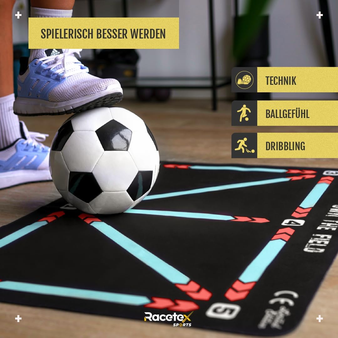 Fussballmatte Training Kinder 90x60 cm – Rutschfeste und Langlebige Fussballmatte – Die Kickmatte fü