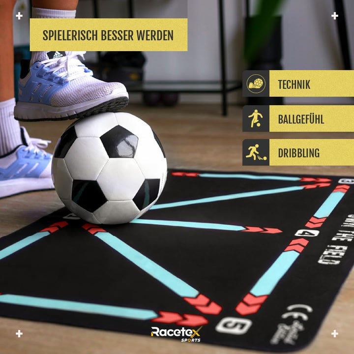 Fussballmatte Training Kinder 90x60 cm – Rutschfeste und Langlebige Fussballmatte – Die Kickmatte fü