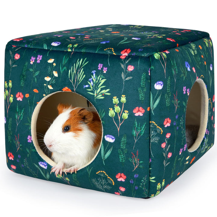 Meerschweinchen Haus 2 eingange – Waschbares Kaninchenbett &amp; Kuschelhöhle – Versteck für Kaninchen,