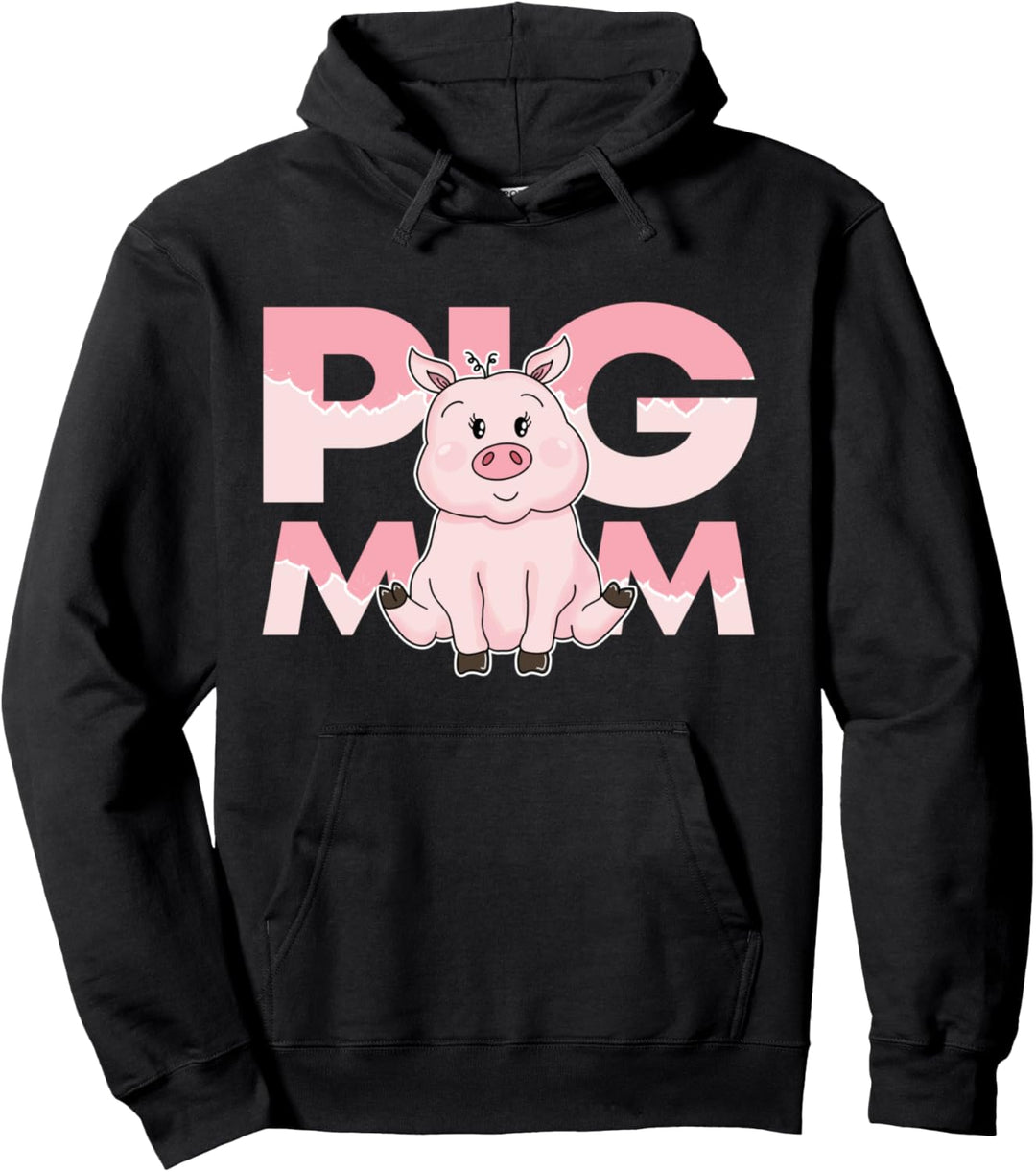 Lustiges Schweinchen I Mama I Süsses Schweine Pullover Hoodie