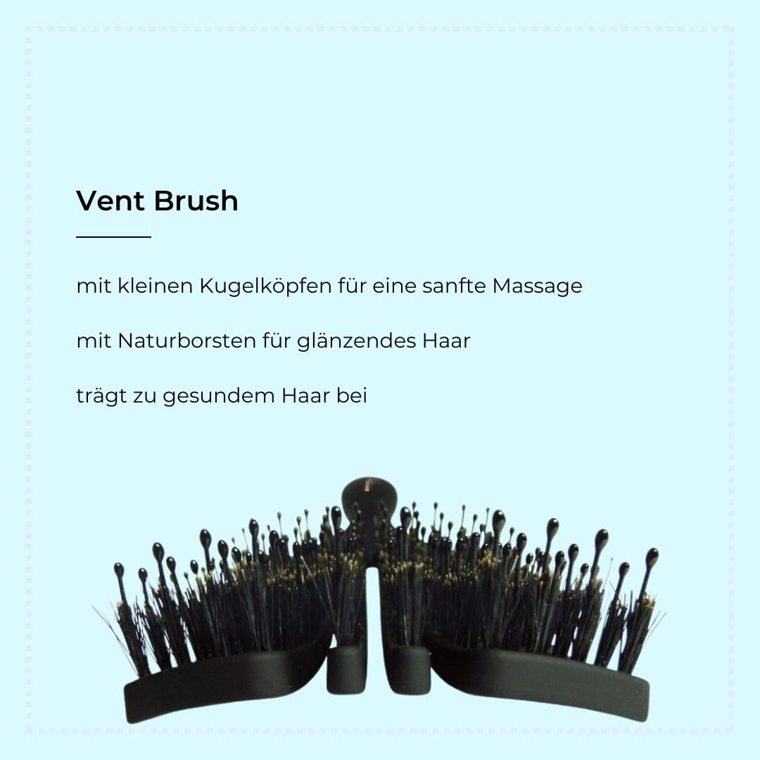 HERCULES SÄGEMANN - Vent Brush (breit) | Haarbürste zum sanften Entwirren und Massieren. Haarbürste
