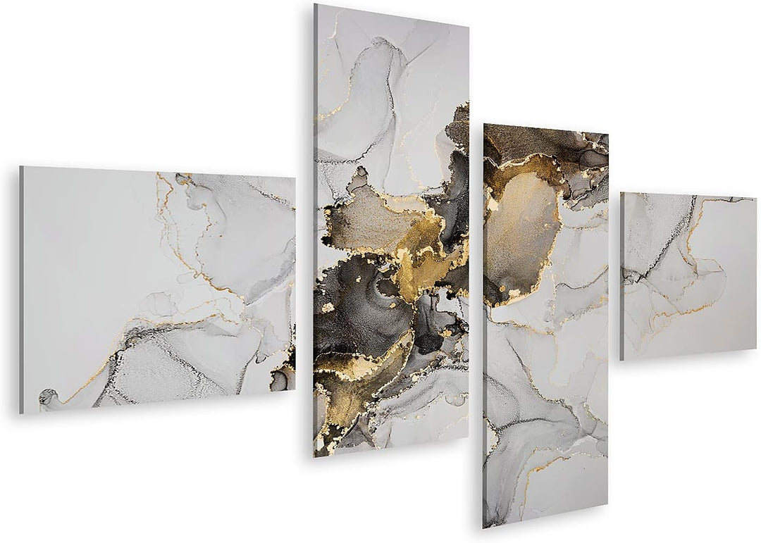 islandburner Bild auf Leinwand Luxuriöse abstrakte Fluid Art Hintergrund in Technik Mischung aus sch