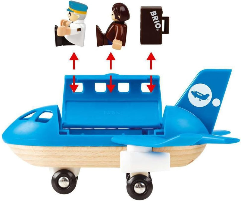 Ravensburger BRIO Bahn 33306 - Blaues Flugzeug - Kleinkindspielzeug für Kinder ab 3 Jahren Einheitsg