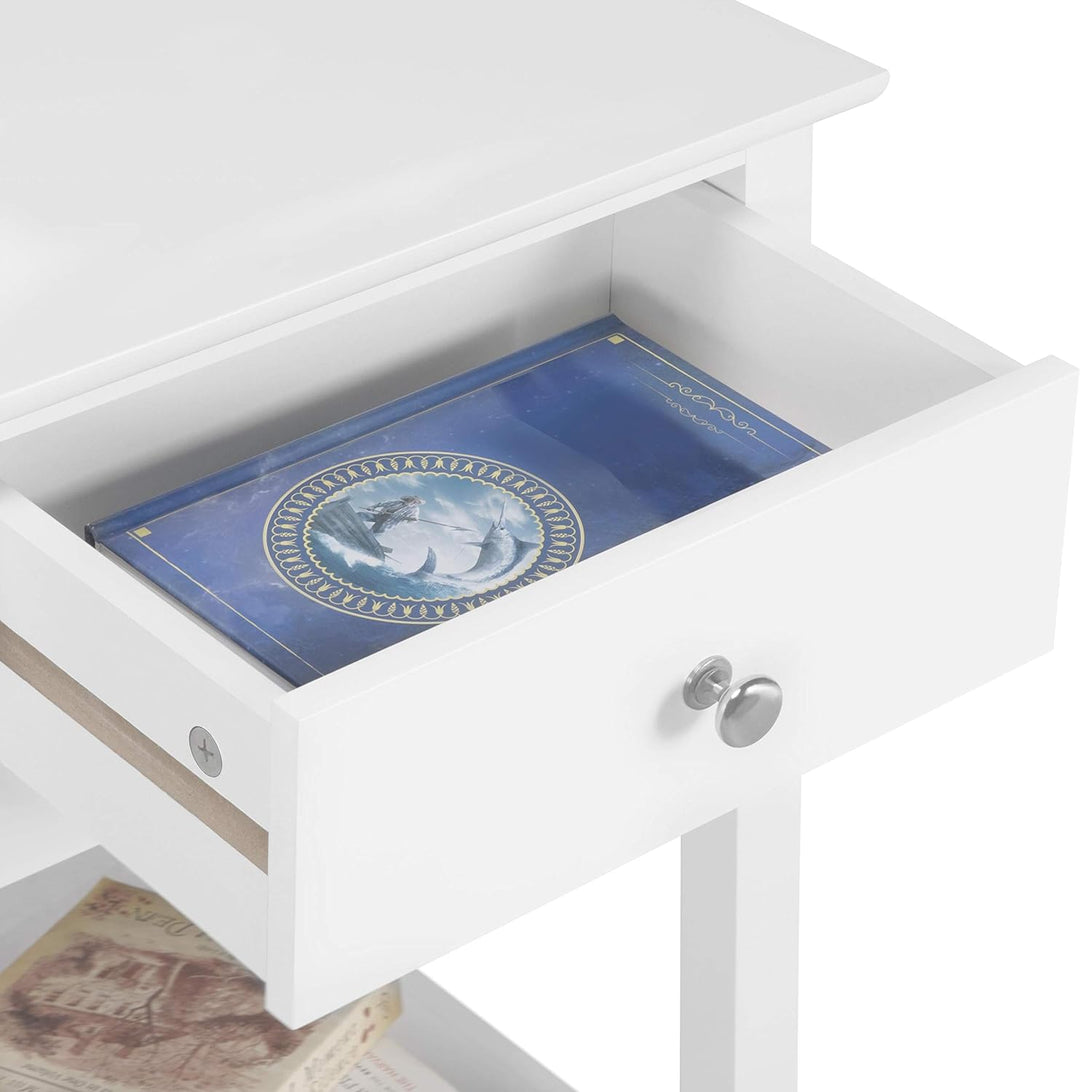 Yaheetech Nachttisch mit Schublade, Beistelltisch mit Ablage, Nachtkonsole Kommode Sofatisch, 40 x 3