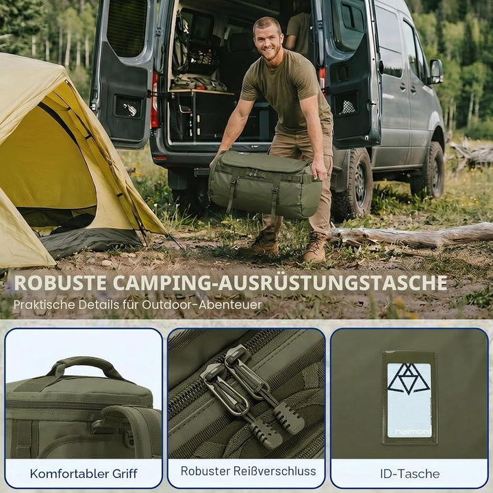 Haimont Grosse Sporttasche Convertible Reisetasche Duffel mit Schuhfach, 45L | 45/60/90L Grössen, He