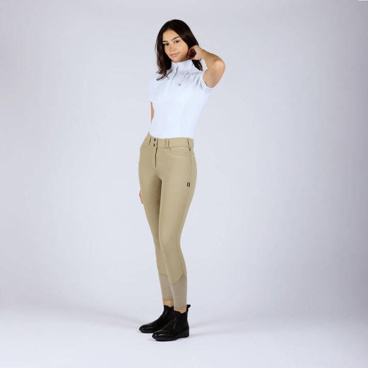 Kingsland Damen Reithose Silikon Vollbesatz KLKadi E-Tec schwarz 36 Weiss, 36 Weiss