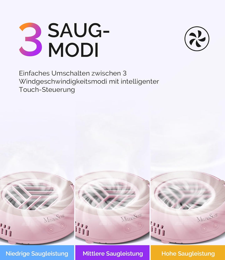 MelodySusie Pocket Nagelstaubsauger HProA, 6000RPM Leistungsstarke Staubabsaugung Nägel für Maniküre