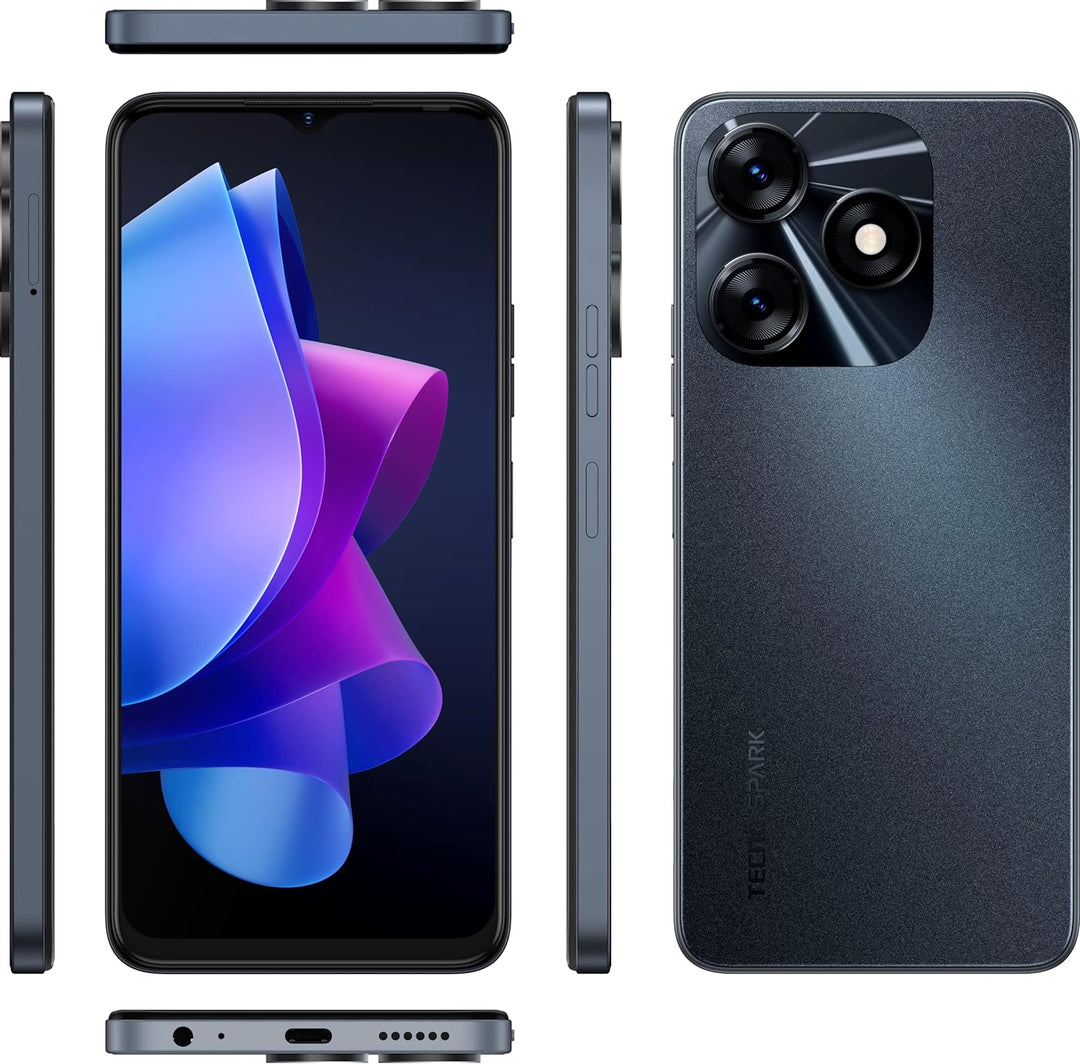 Tecno Mobile Spark 10 Smartphone (Android, Dual SIM, 1612 x 720 HD+ Display, 4GB RAM, 128GB Speicher