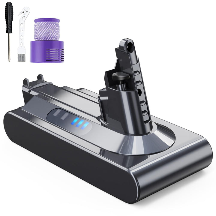 Vunzo 6000mAh Replacement Battery for Dyson Battery Compatible Dyson Animal Absolute Motörhead V10 F