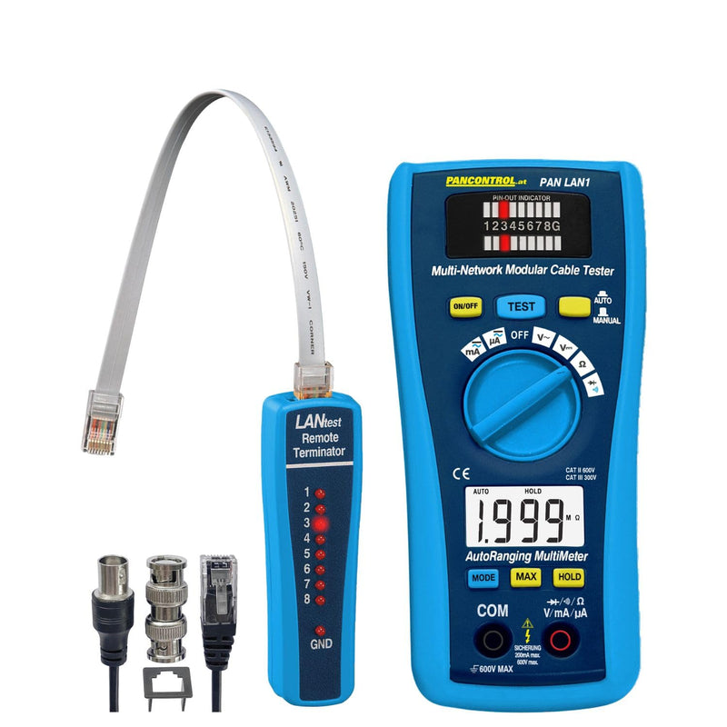 Pancontrol PAN LAN1 LAN-Tester und Digital-Multimeter 300V CAT III mit autom. Bereichswahl