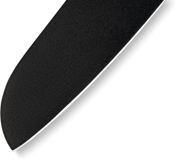 Samura Profi Santokumesser ultra-scharf, gross, aus japanisch AUS 8 Edelstahl, 18cm Klingeschwarze K