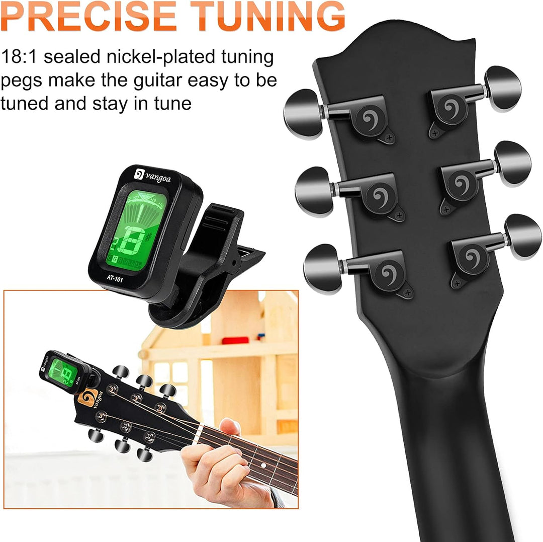 Vangoa Linkshänder Akustik Gitarren 4/4 Anfänger Einsteiger Erwachsene Akustikgitarre Set Cutaway Gi
