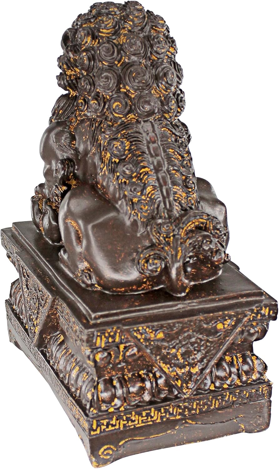 Design Toscano Chinesische Wächterlöwen-Figur, Weiblich, 18 x 4,5 x 23 cm Female, Female