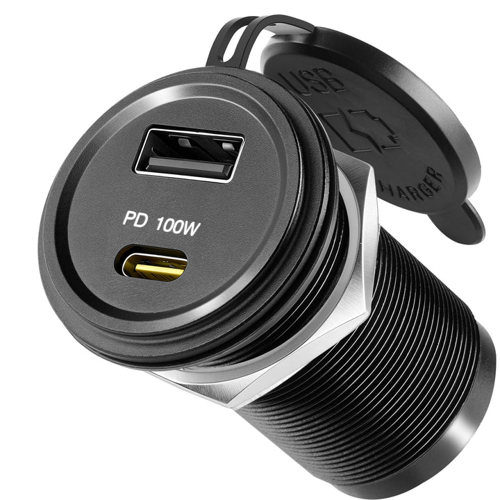 acegoo 12V USB C Steckdose 100W PD &amp; 18W QC, Wohnmobil Auto USB Dose Buchse 12 Volt KFZ Wasserdicht
