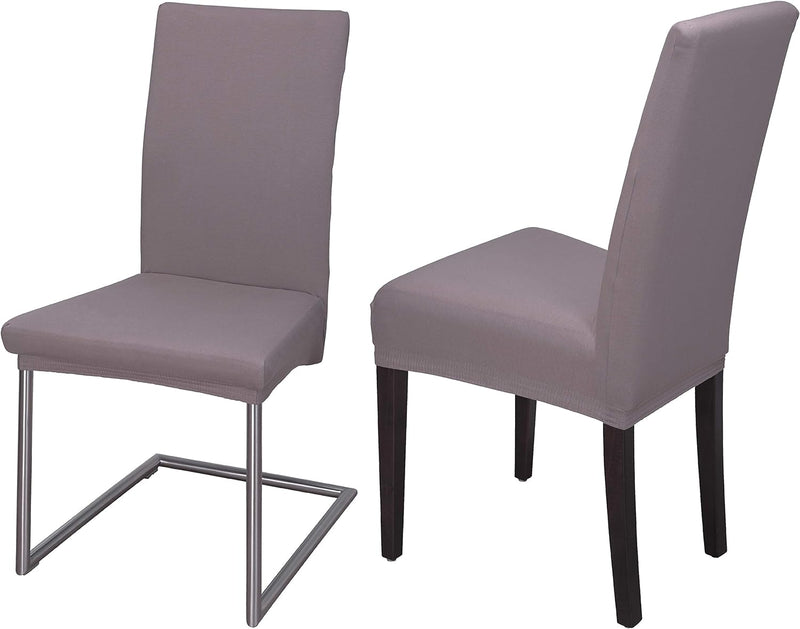 Staboos Stuhlhussen 6er Set - Hohe Elastizität - Stuhlbezug 6er Set - ÖKO TEX Zertifiziert (Taupe-Br