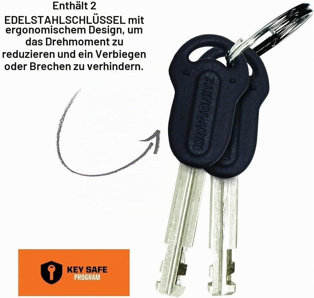 Kryptonite Bügelschloss Keeper 785 Kette ,Rot, Rot