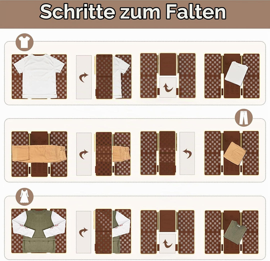 BoxLegend V7 Faltbrett für Kleidung, Falthilfe für Wäsche, Tshirt faltbrett, Wäsche Zusammenlegen Br