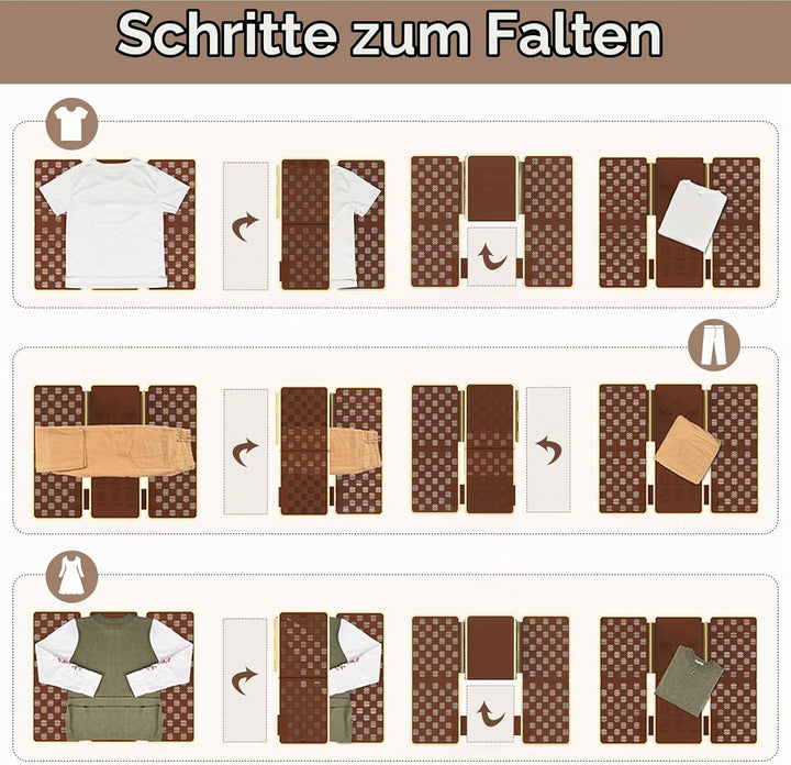 BoxLegend V7 Faltbrett für Kleidung, Falthilfe für Wäsche, Tshirt faltbrett, Wäsche Zusammenlegen Br