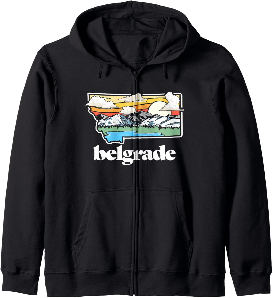 Vintage Belgrade Montana Outdoors Retro Mountains & Nature Kapuzenjacke