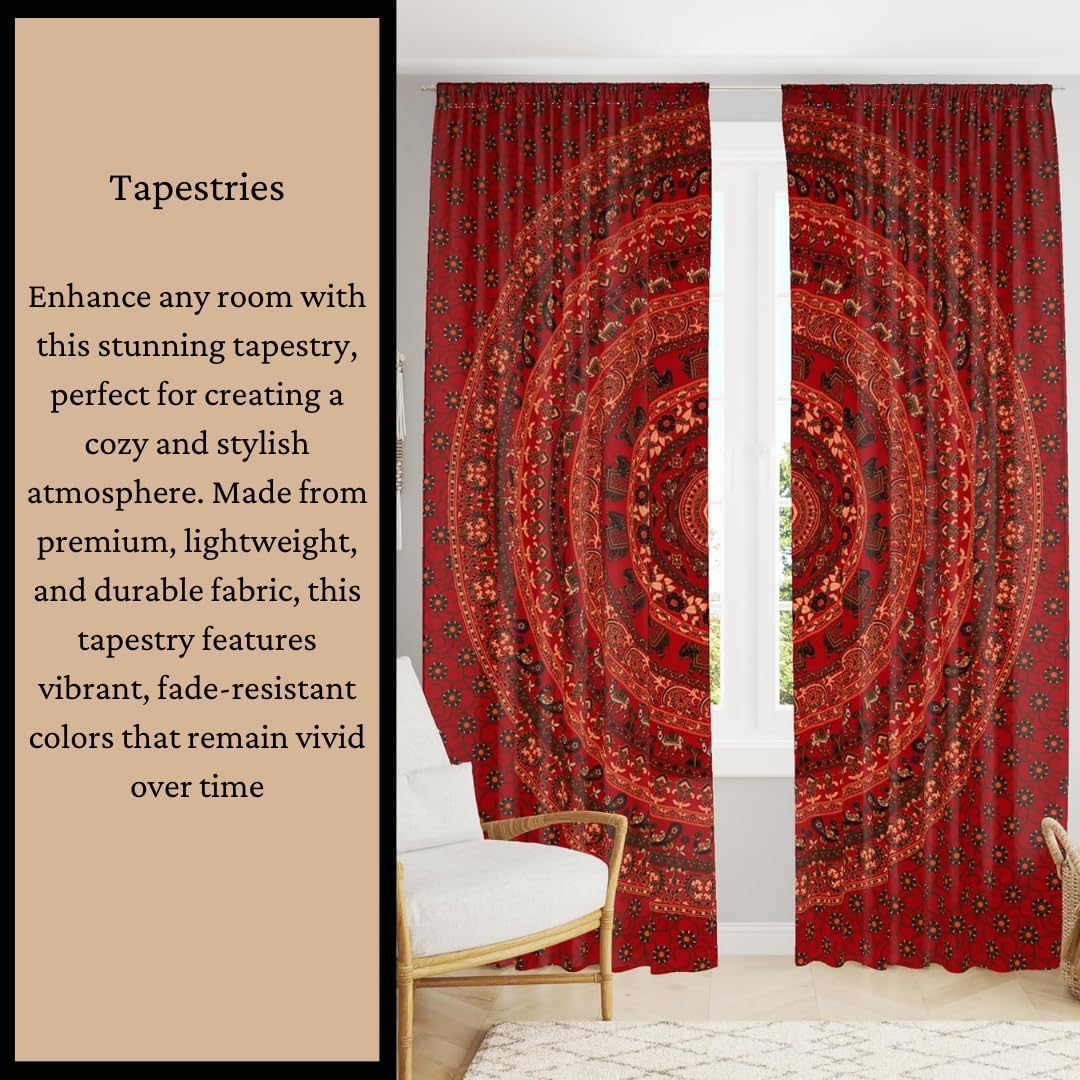 Bless International Indischer Hippie Bohemian Psychedelic Peacock Mandala Wandbehang Bettwäsche Tapi