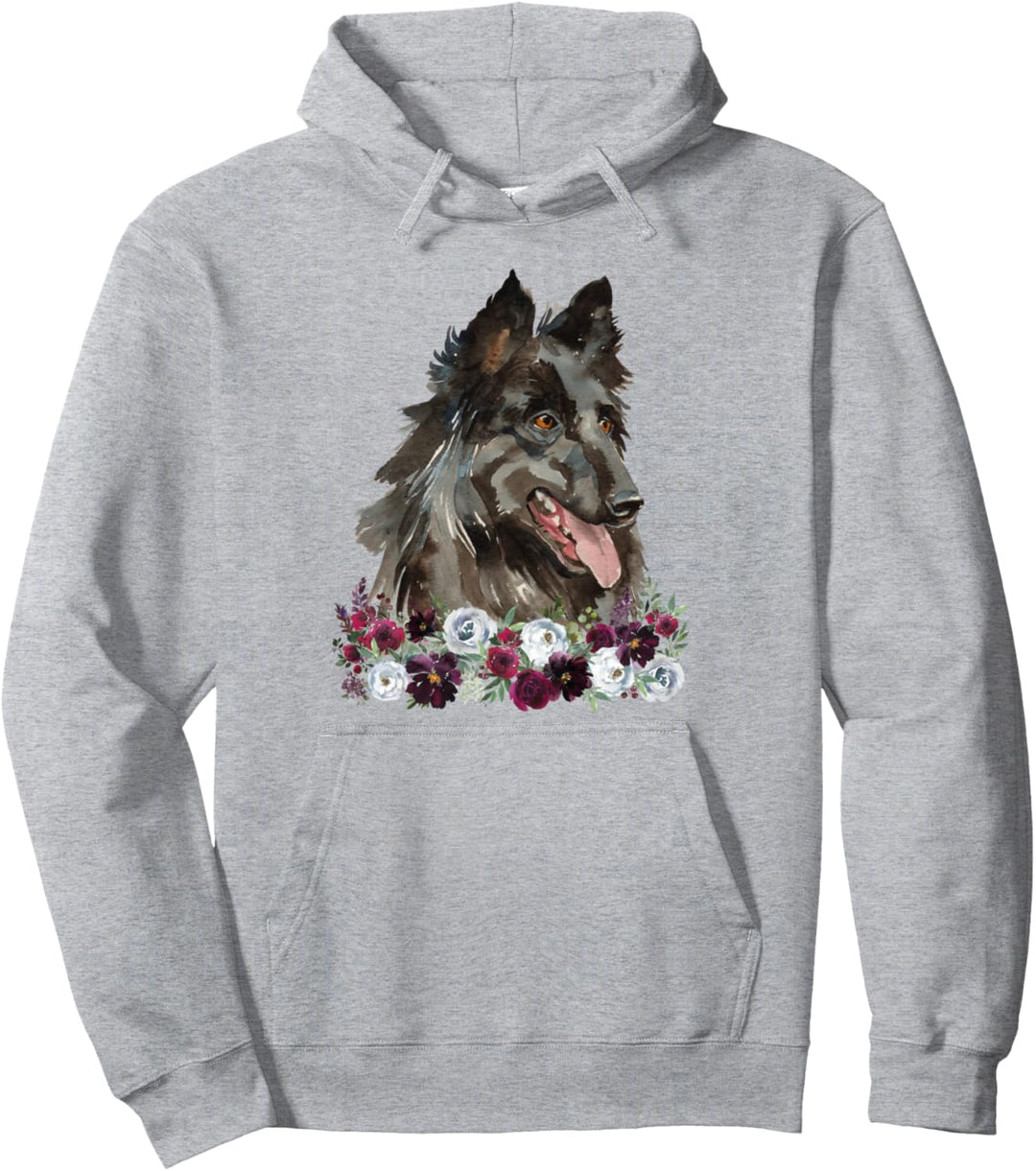 Groenendael Hundehalsband mit Blumenmuster Pullover Hoodie
