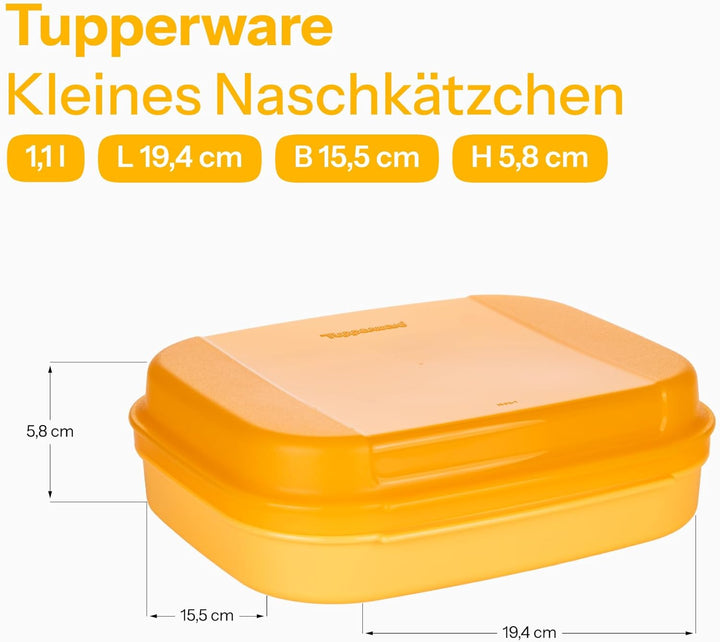 Tupperware Naschkätzchen 1,1 L orange + 1,1 L rot Bellevue Vorratshaltung Vorrat Apollo Brotdose Kek