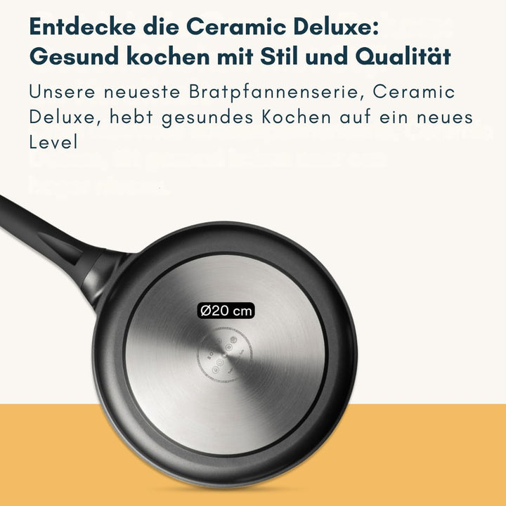 Sola Bratpfanne Ceramic Deluxe Ø 20 cm – induktionsgeeignet – keramische Antihaftbeschichtung