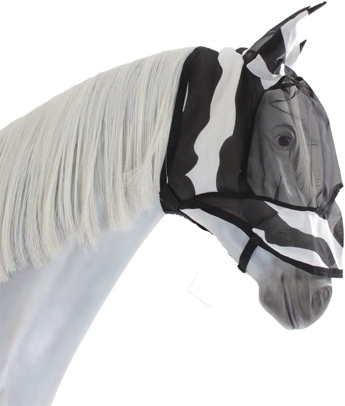 Bucas Buzz-Off Zebra Mask & Ears - Zebra, S