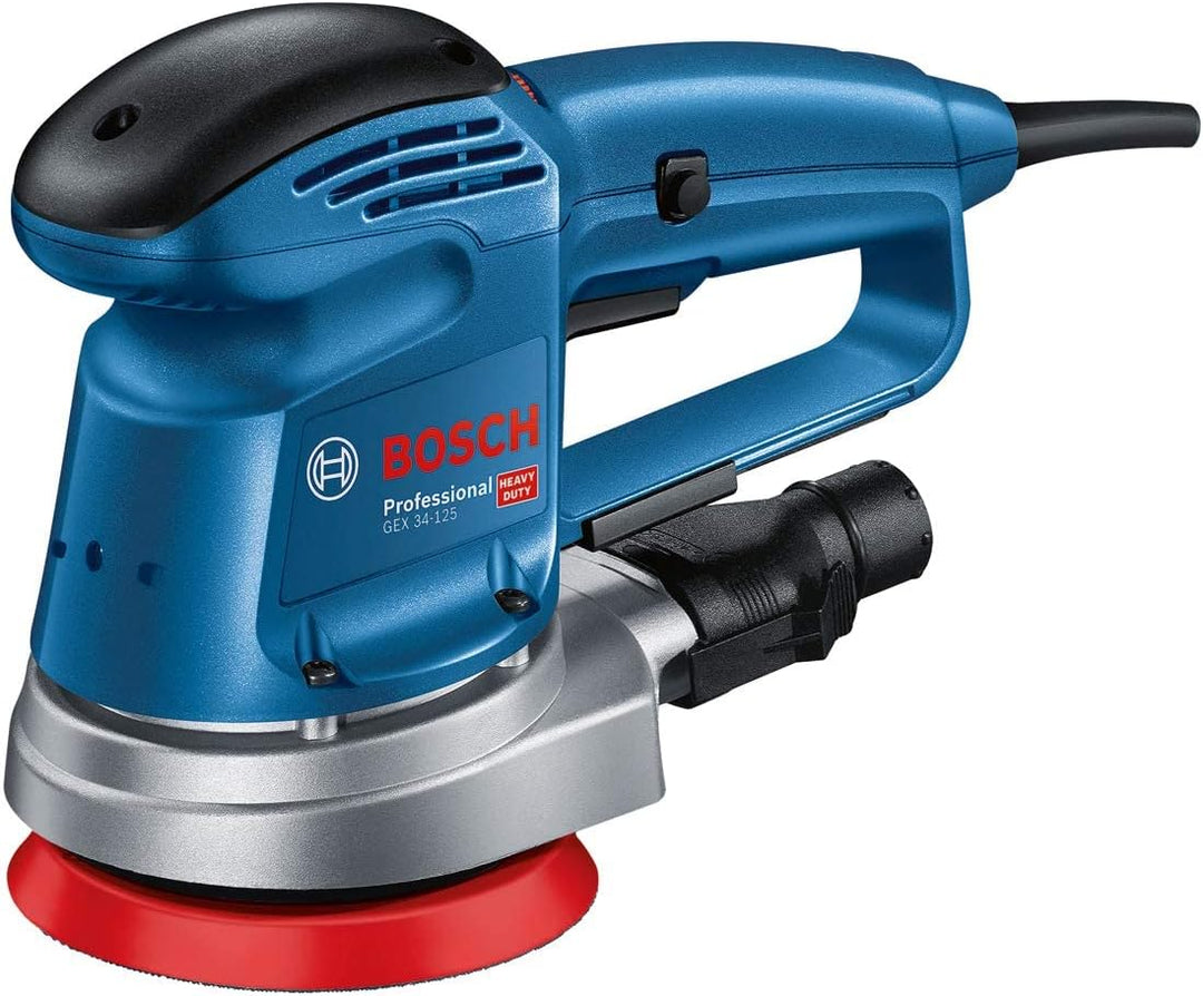 Bosch Professional Exzenterschleifer GEX 34-125 (inkl. Schleifteller-⌀ 125mm, Schleifblatt C470 für