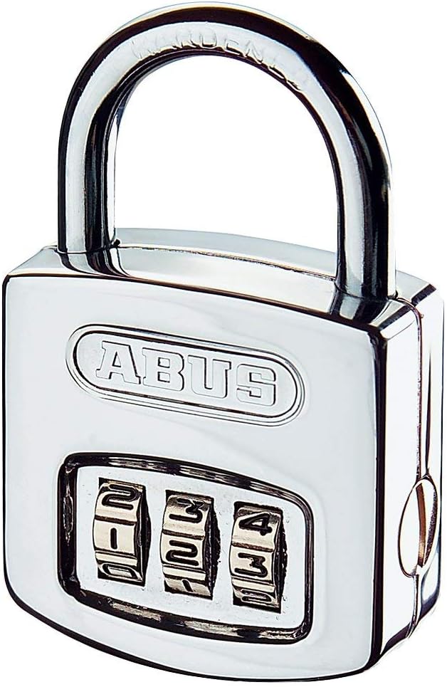ABUS Zahlenschloss 160/40 - Vorhängeschloss in hochglanz-verchromter Optik - mit individuell einstel