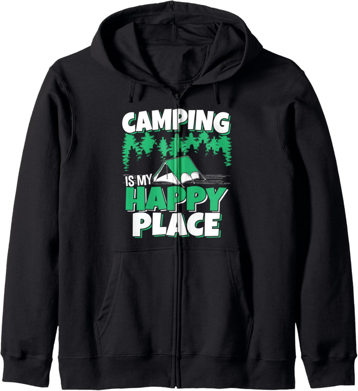 Camping ist mein glücklicher Ort Kapuzenjacke