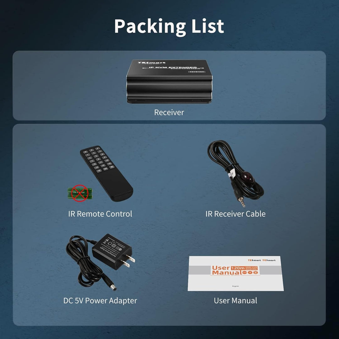 TESmart Stable HDMI KVM Extender Multipoint to Multipoint 1080P 60Hz über ein Cat5e/6 Kabel bis zu 1