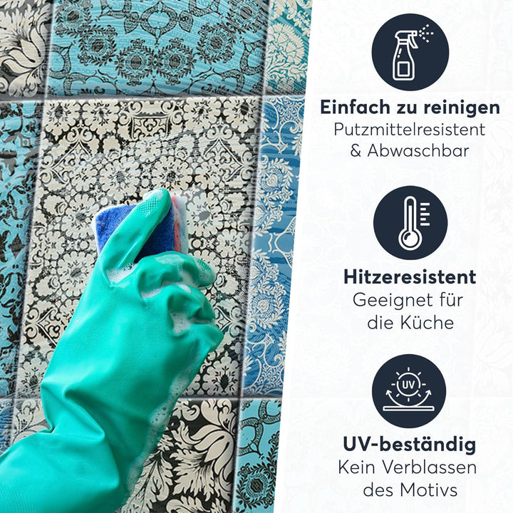 CREATISTO Klebefliesen Stickerfliesen Fliesenfolie - Selbstklebende Fliesen Folie I Klebefliesen Dek