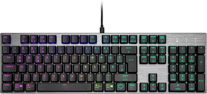 Cooler Master SK652 Mechanische Tastatur (Full-Size) – Mit flachen, schwebenden Tasten, RGB-Beleucht