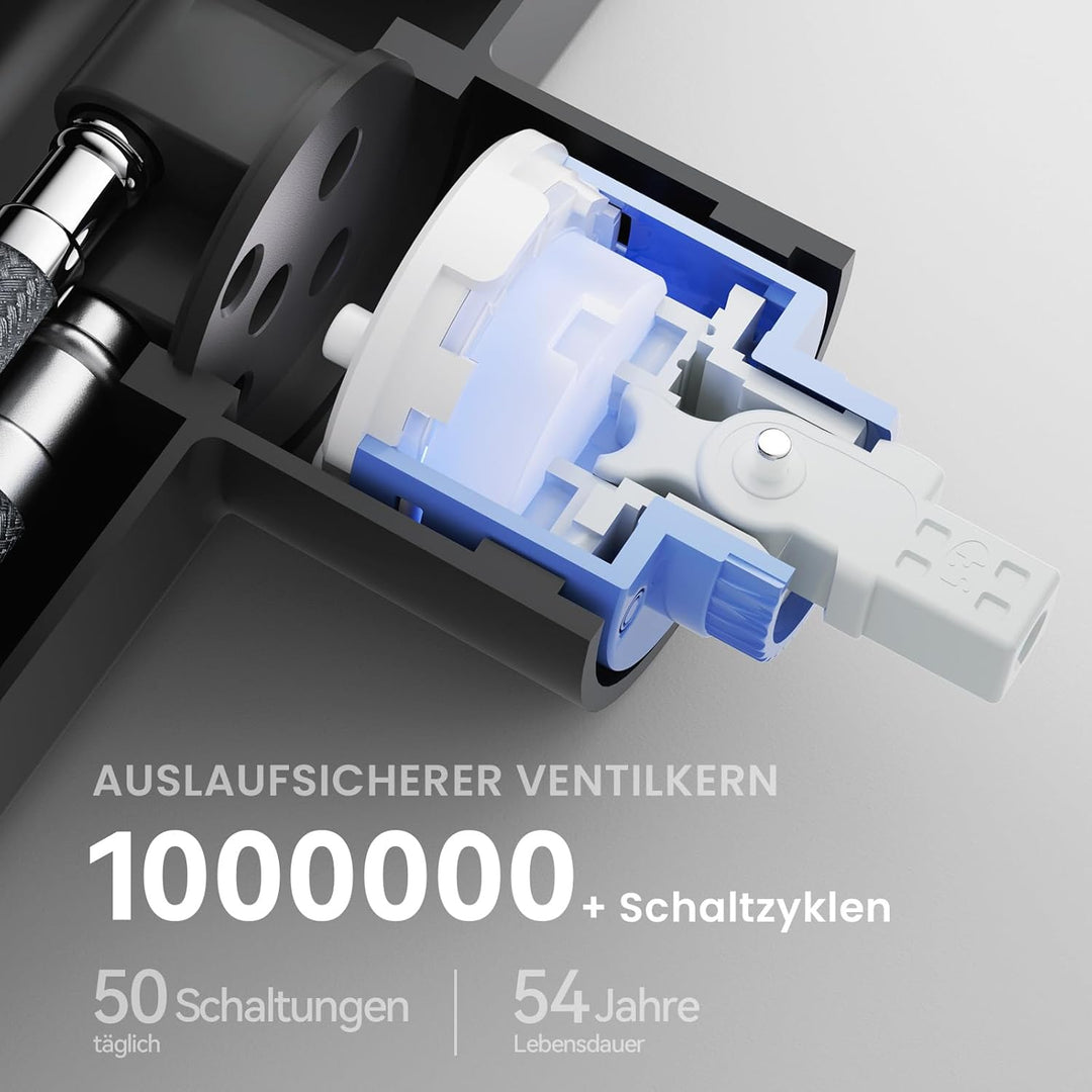 CECIPA Wasserhahn Küche Schwarz Ausziehbar, Küchenarmatur mit Brause Edelstahl, Spültischarmatur Hoc