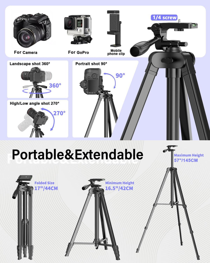 Vlogging Kit für iPhone/Android, YouTube Starter Kit mit kabellosem Mikrofon/Kamerastativ/Flexibles