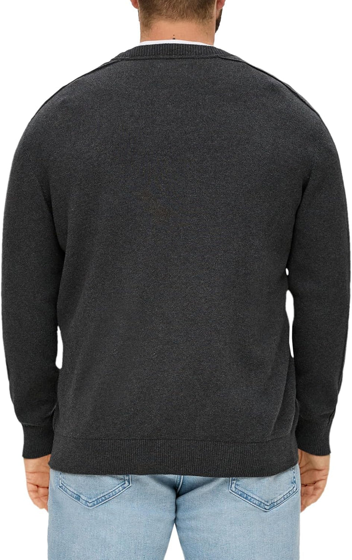 s.Oliver Herren Pullover mit Crew Neck, Grau