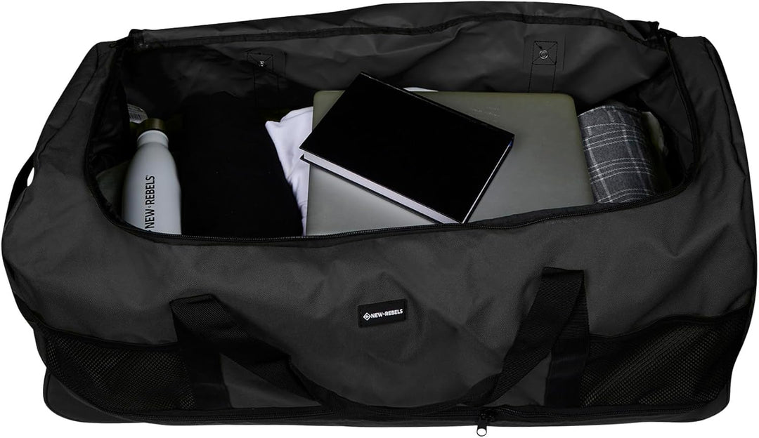 New Rebels® Rollbarer Rollable Trolley - Grosse Wochenendtasche/Sporttasche - 80x40x36cm - Reisetasc