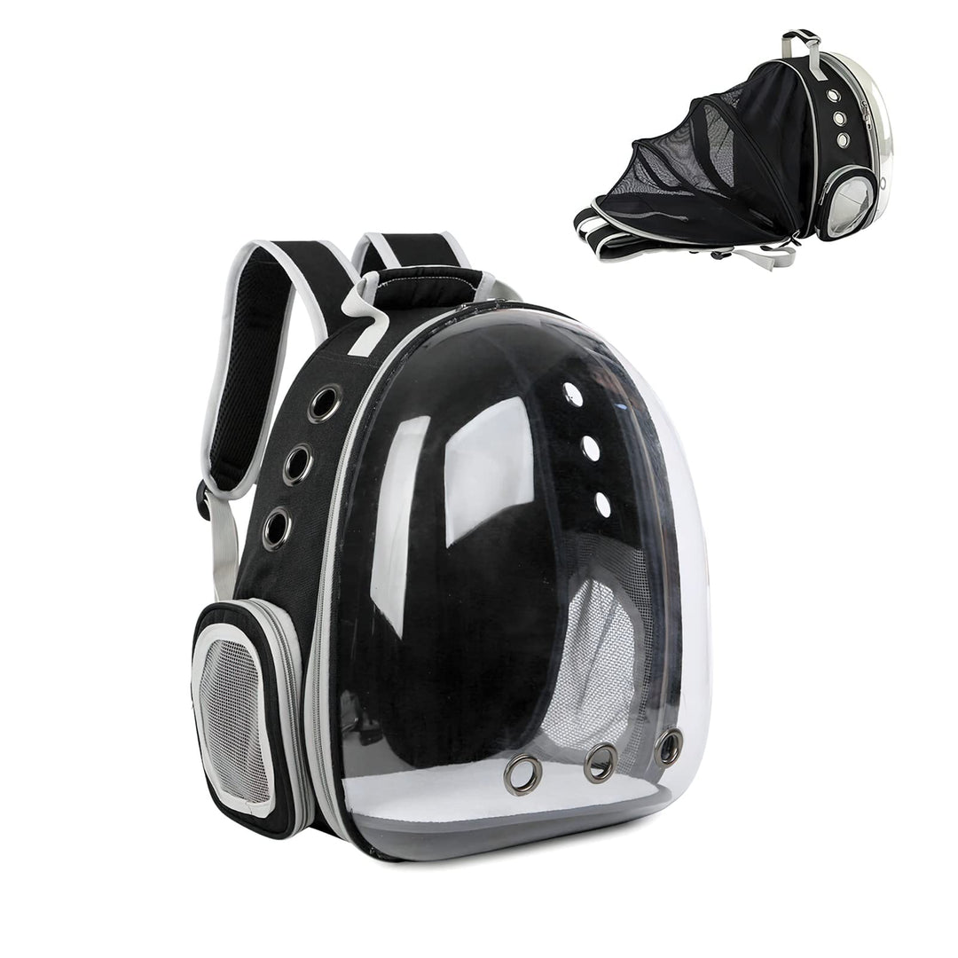 Galatée Katzenrucksack, Hund, Erweiterbarer Haustierrucksack, Belüfteter Raumkapsel-Katzenrucksack,