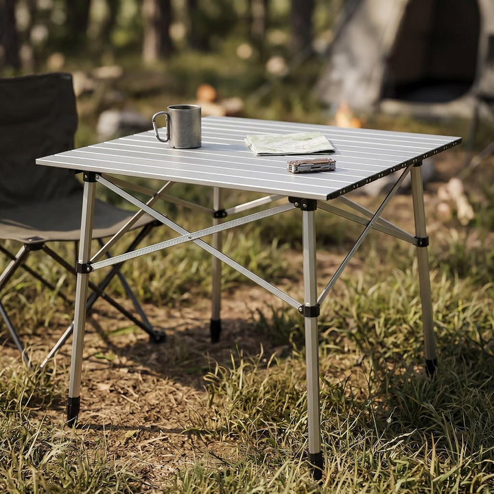 High Peak Campingtisch klappbar, 70x70x70cm Aluminium Picknicktisch Outdoor, 70x70x70cm