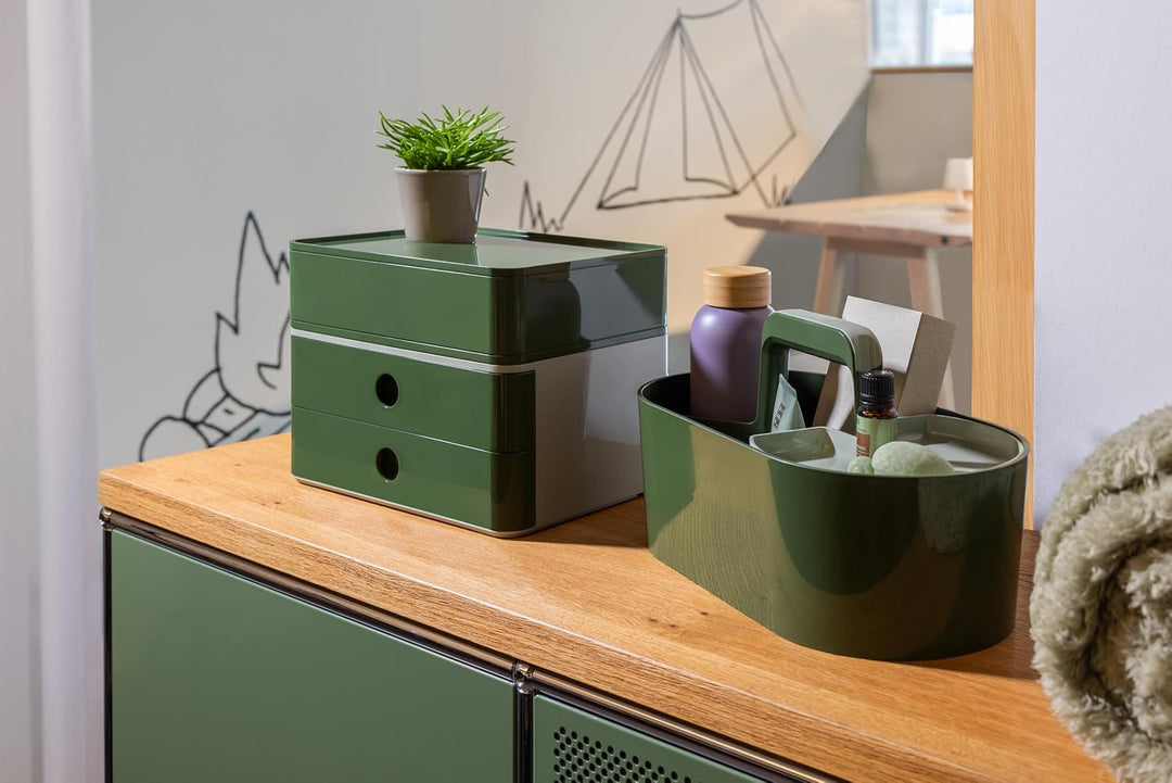HAN Schubladenbox Allison SMART-BOX mit 2 Schubladen und Trennwand, Kabelführung, stapelbar, Utensil