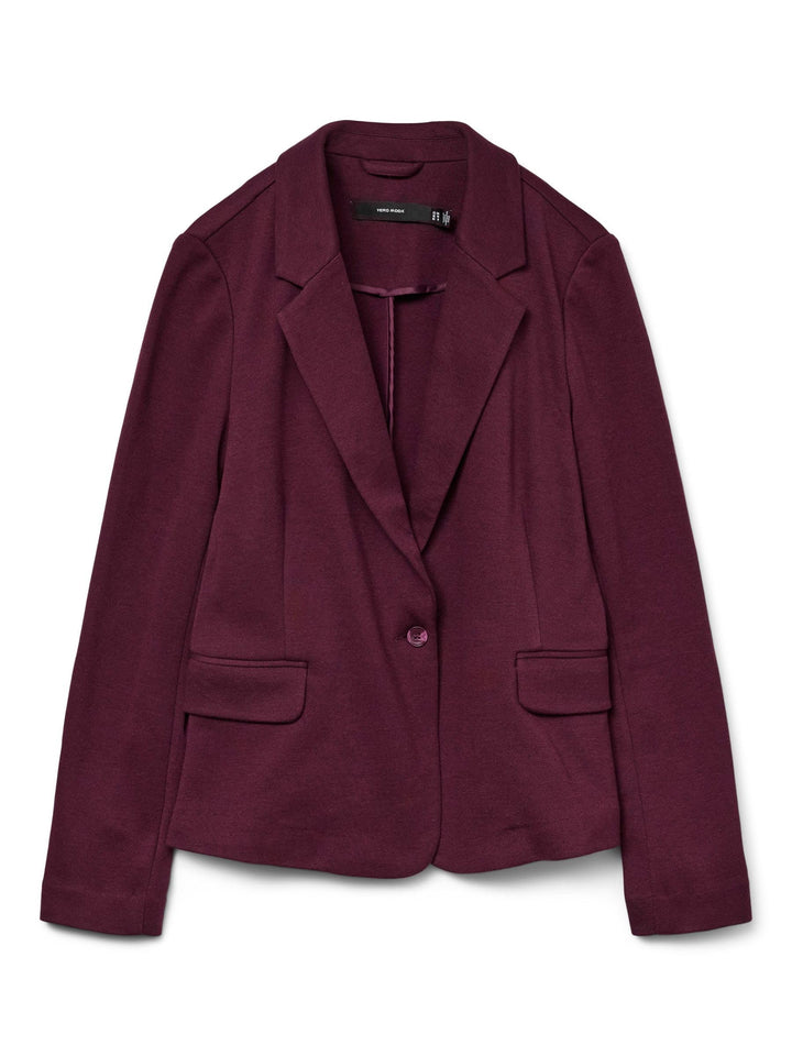 VERO MODA Damen Vmjulia Ls DNM Noos Blazer 34 Winetasting, 34 Winetasting