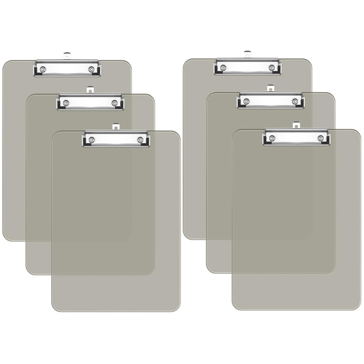 Hnogri Kunststoff-Klemmbrett 6er-Set, Standard A4 Letter Size Klemmbretter für Studenten, Büro und F