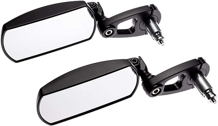 Motorrad Spiegel Lenkerende 7/8" 22mm Faltbar IN Oben Weg Rechteckig Hinten Blick